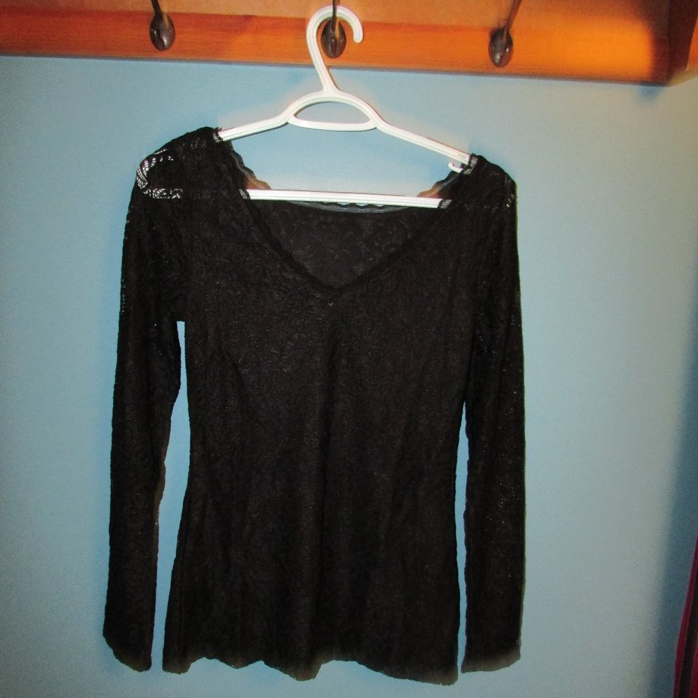 *5 for $25 Bundle Option* WHBM Reversible Long Sleeve Lace Tee
